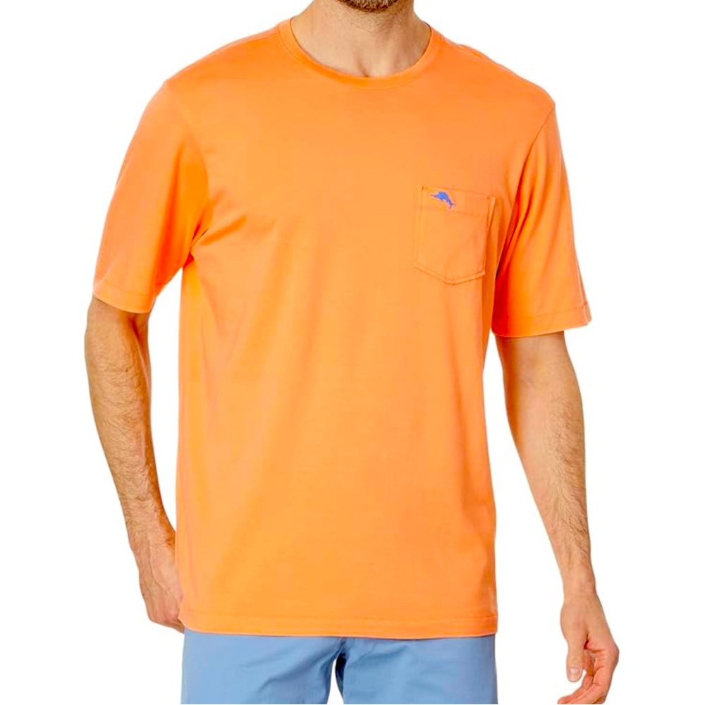 NWOT Men's Tommy Bahama Bali Beach Crew Short Sleeve T-shirt - Orange